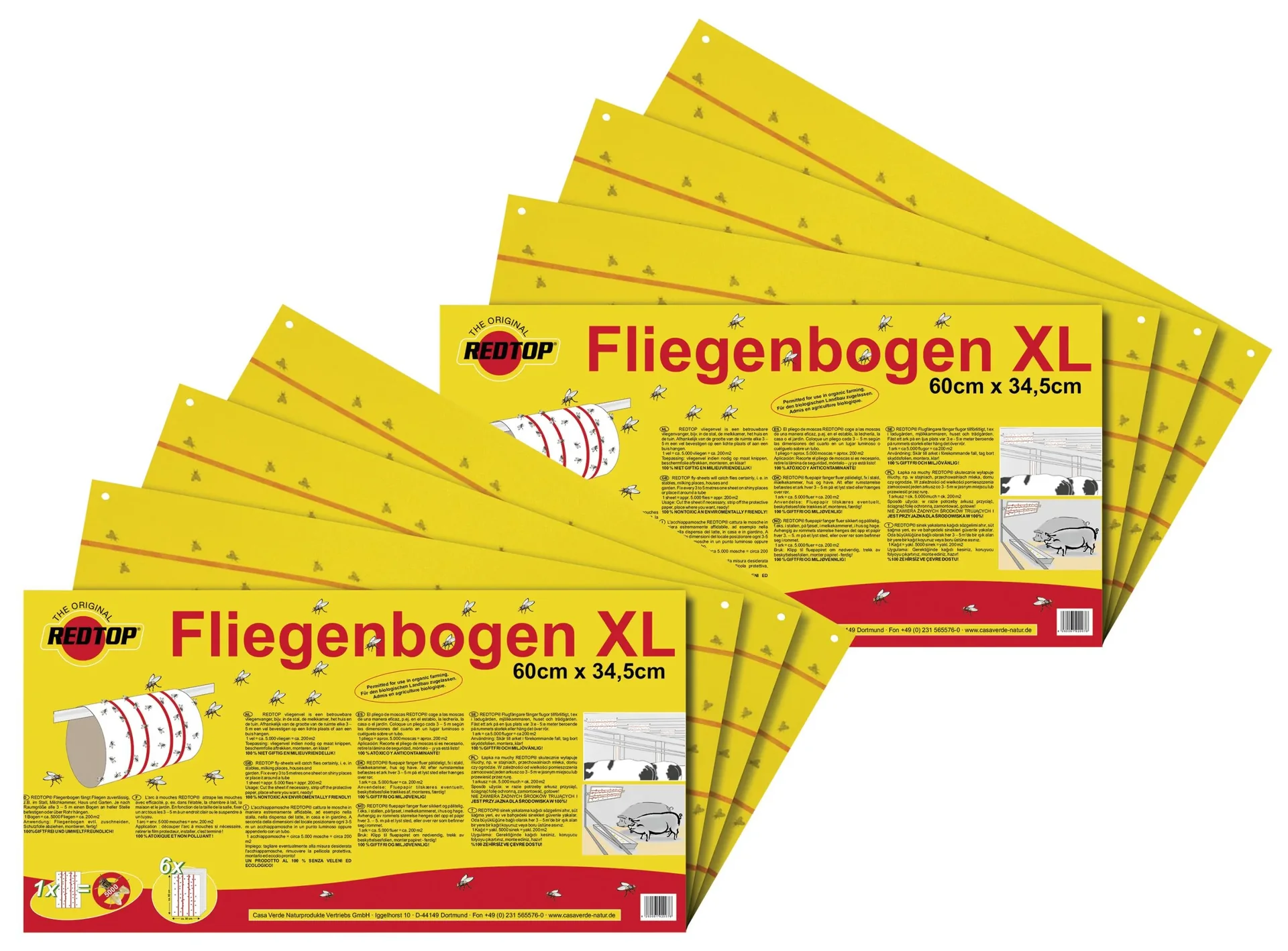 Fliegenblätter, 60 x 34,5 cm im 2er Set - 0