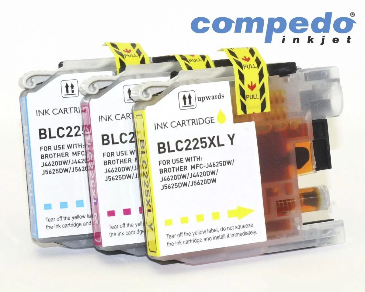 Druckerpatrone für Brother LC225 Multipack XL - 3er Set in den Farben cyan, magenta und gelb - 0