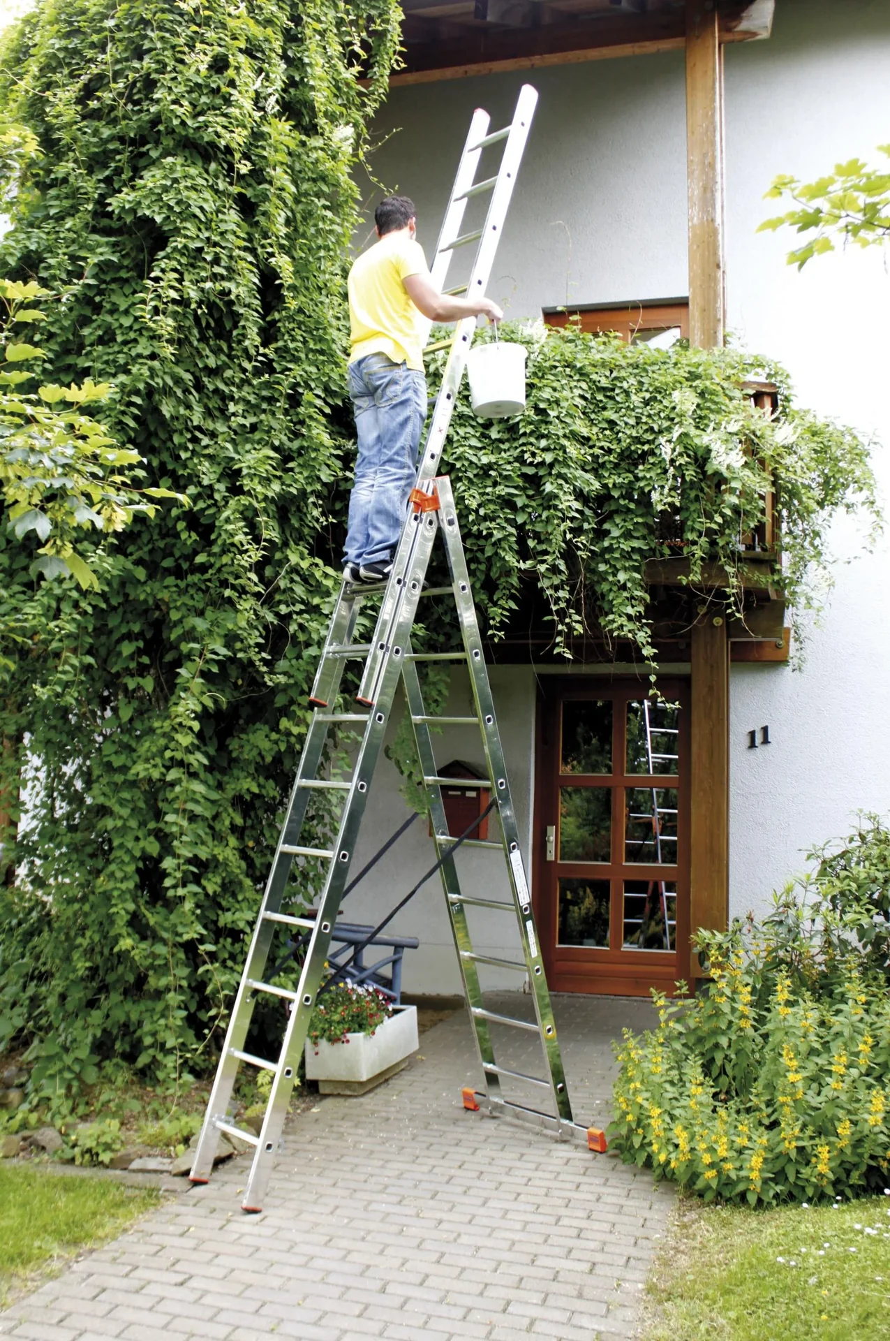 Tribilo Sprossen-Vielzweckleiter 3-teilig, 3 x 10 Sprossen - 4