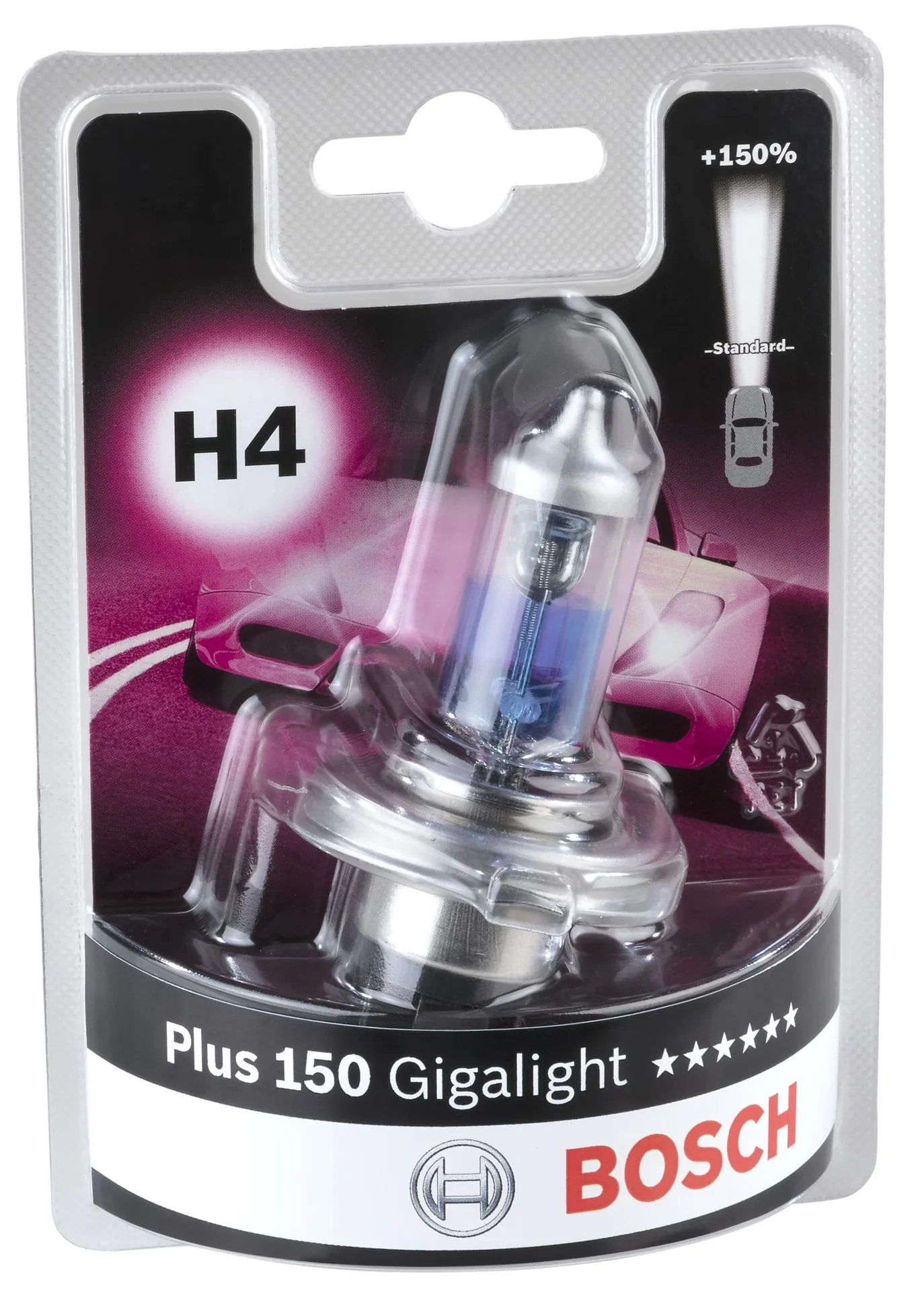 Bosch Glühlampe Gigalight Plus 150 - H4 - 12 Volt/60/55 Watt - Sockel P43T - 1