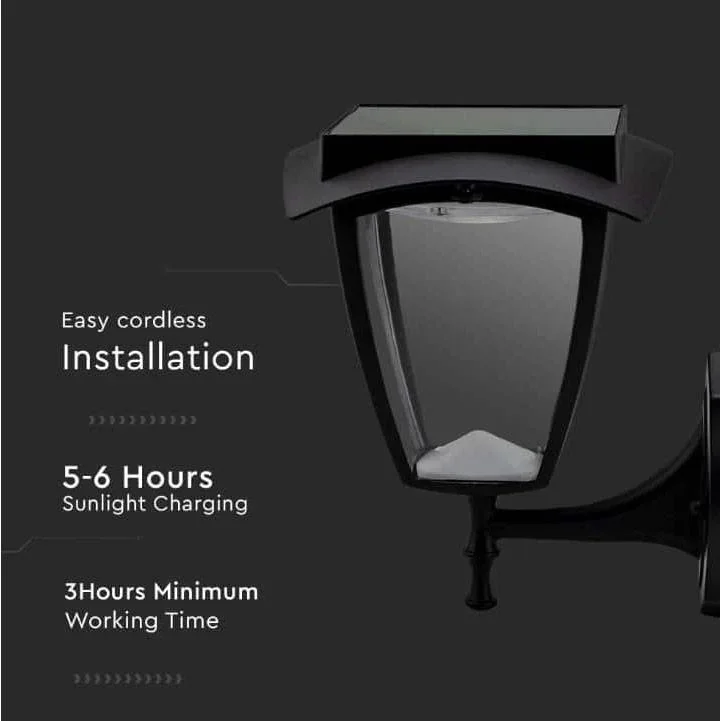 VT-982 Sevilla Solar-Wandleuchte Solar-LED-Lampe - 2 Lichtfarben - 1