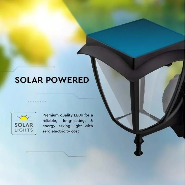 VT-982 Sevilla Solar-Wandleuchte Solar-LED-Lampe - 2 Lichtfarben - 7