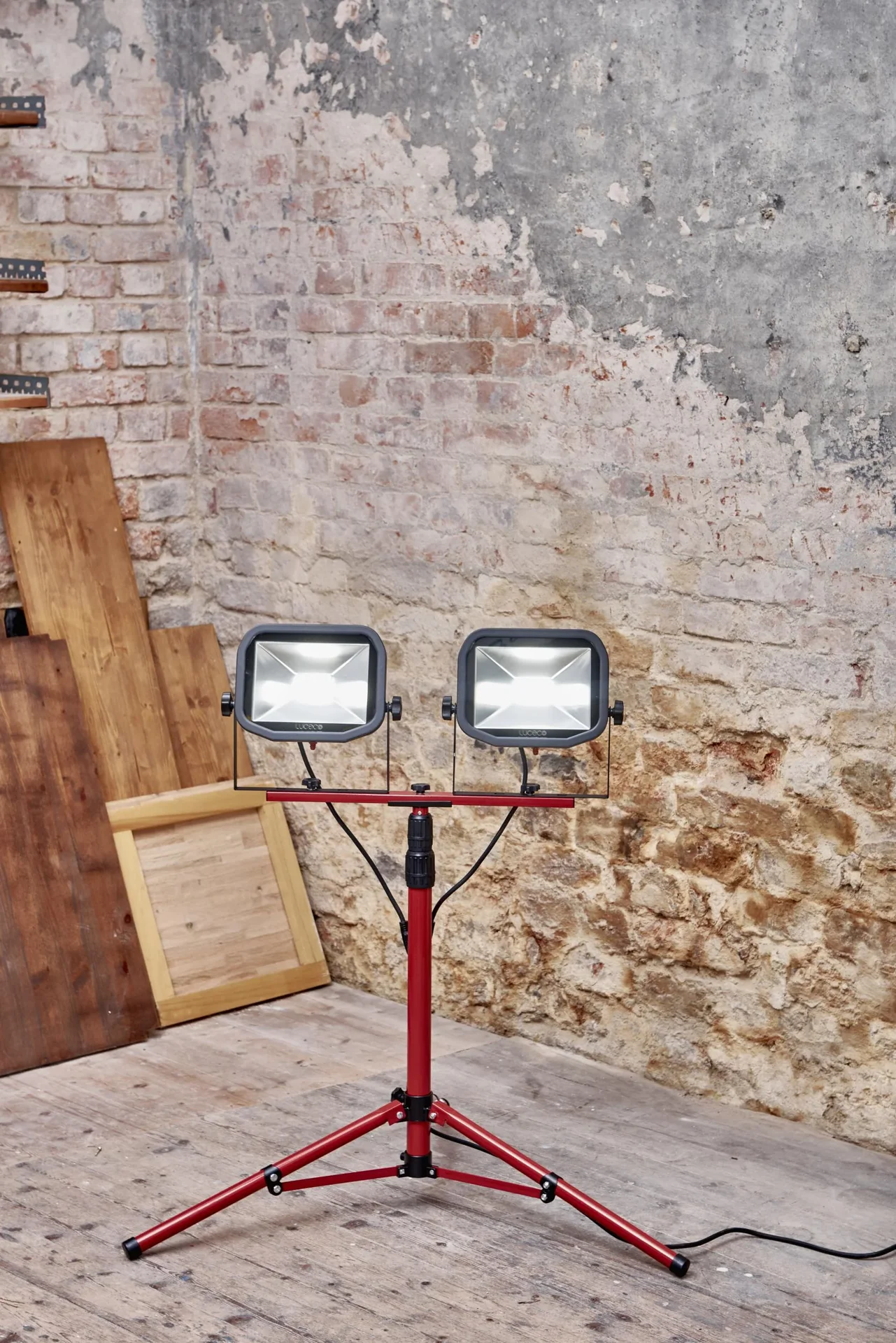 Stativstrahler 2 x 3000 Lumen 5000 K 3 m Kabel Y - Verbindung - 0