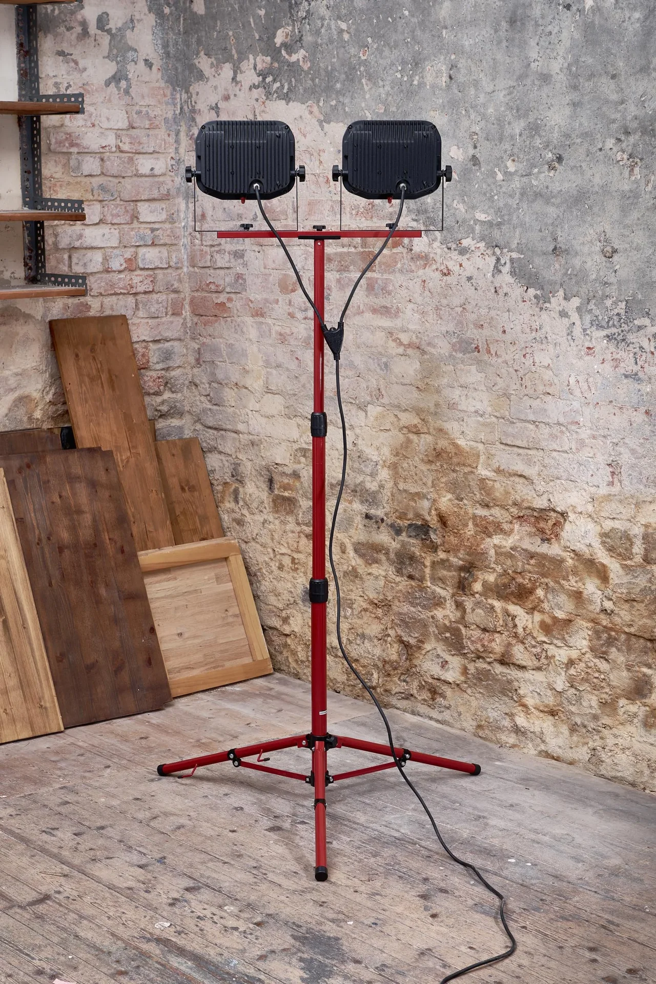 Stativstrahler 2 x 3000 Lumen 5000 K 3 m Kabel Y - Verbindung - 5