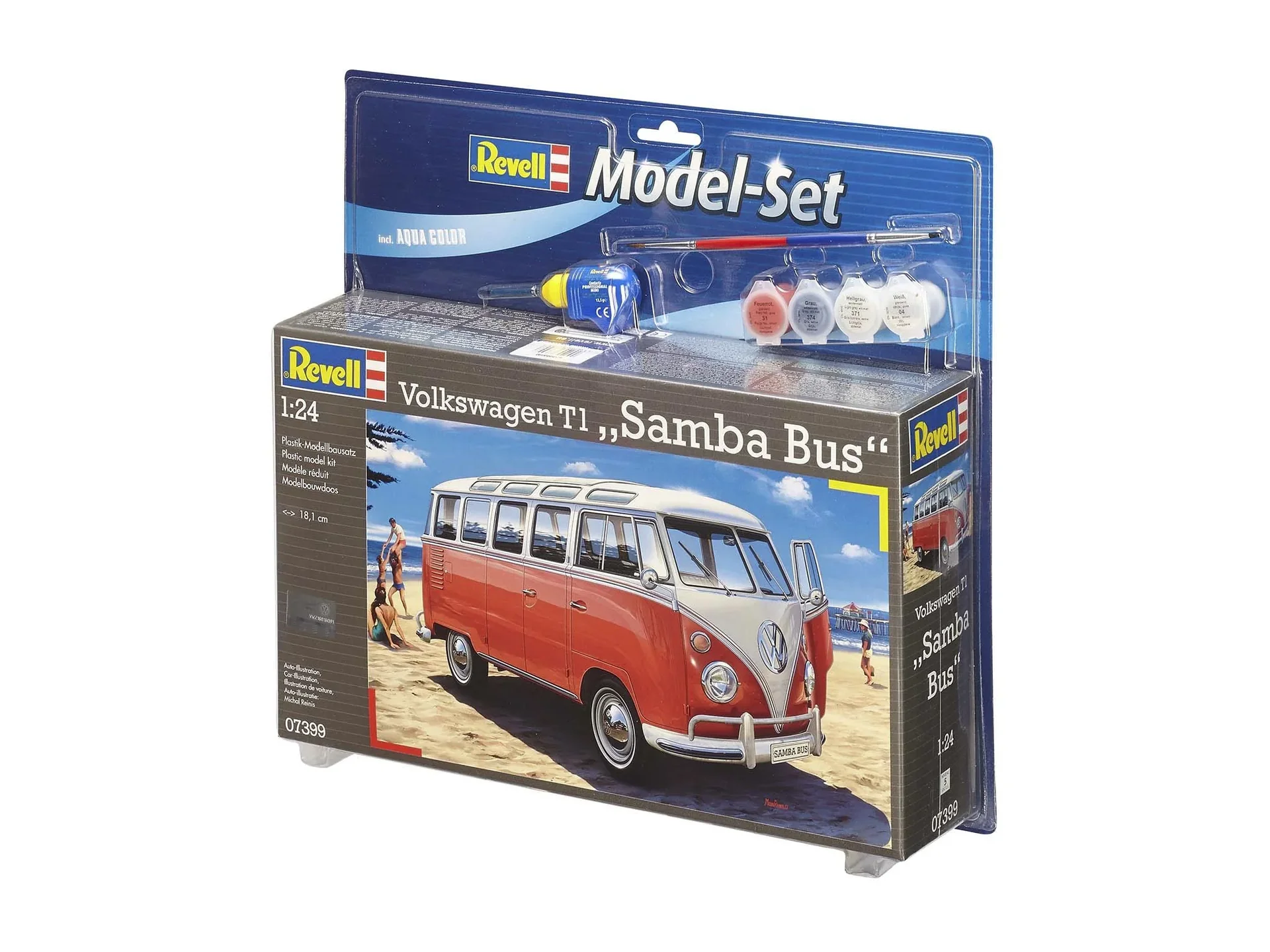 Model Set Volkswagen T1 "Samba Bus", Inkl. Farben, Kleber, Pinsel - 1