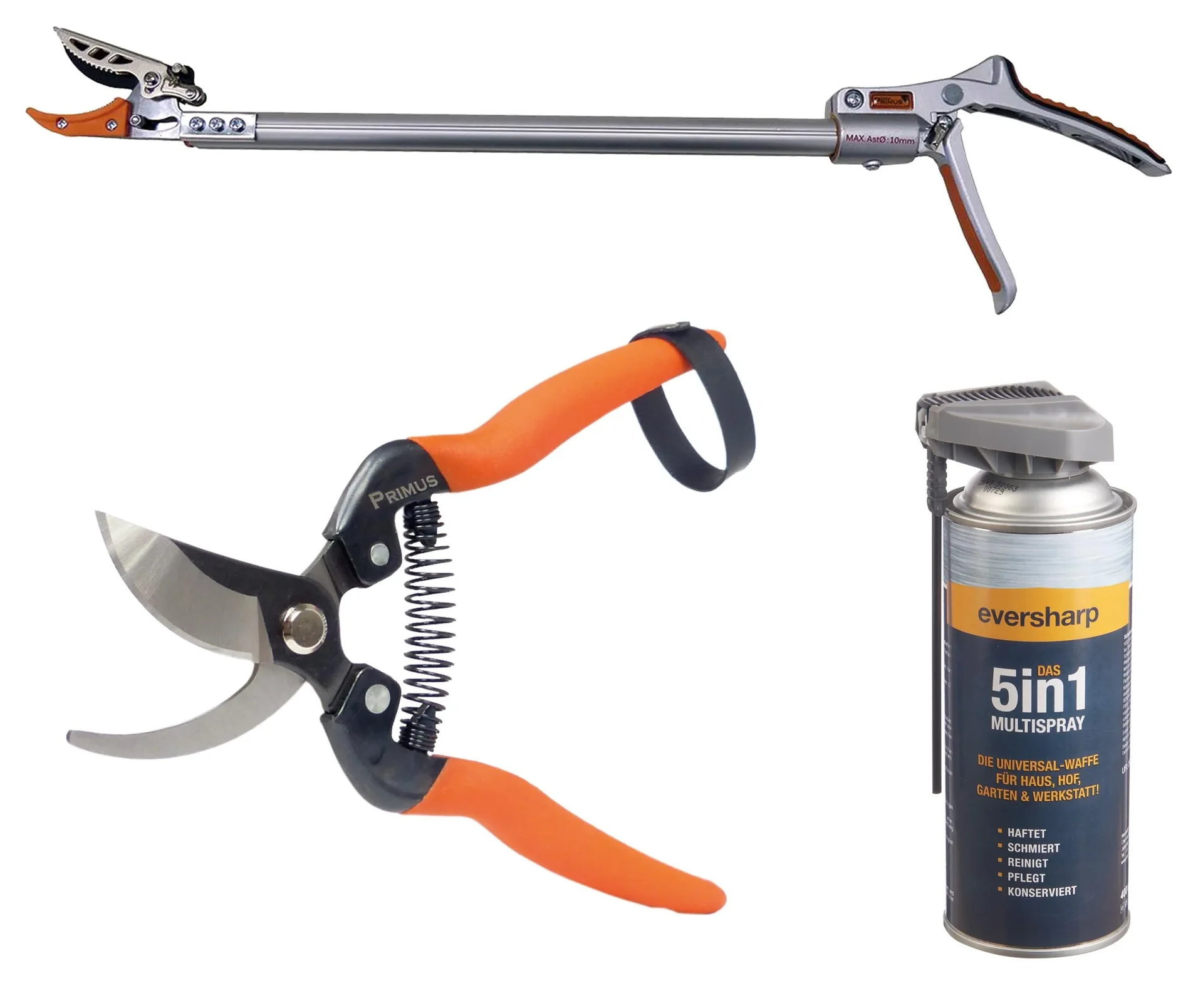 Spezialschere "Rosenkavalier" + Rosen-Wunderschere + eversharp 5in1 Multifunktionspray, 400 ml - 1