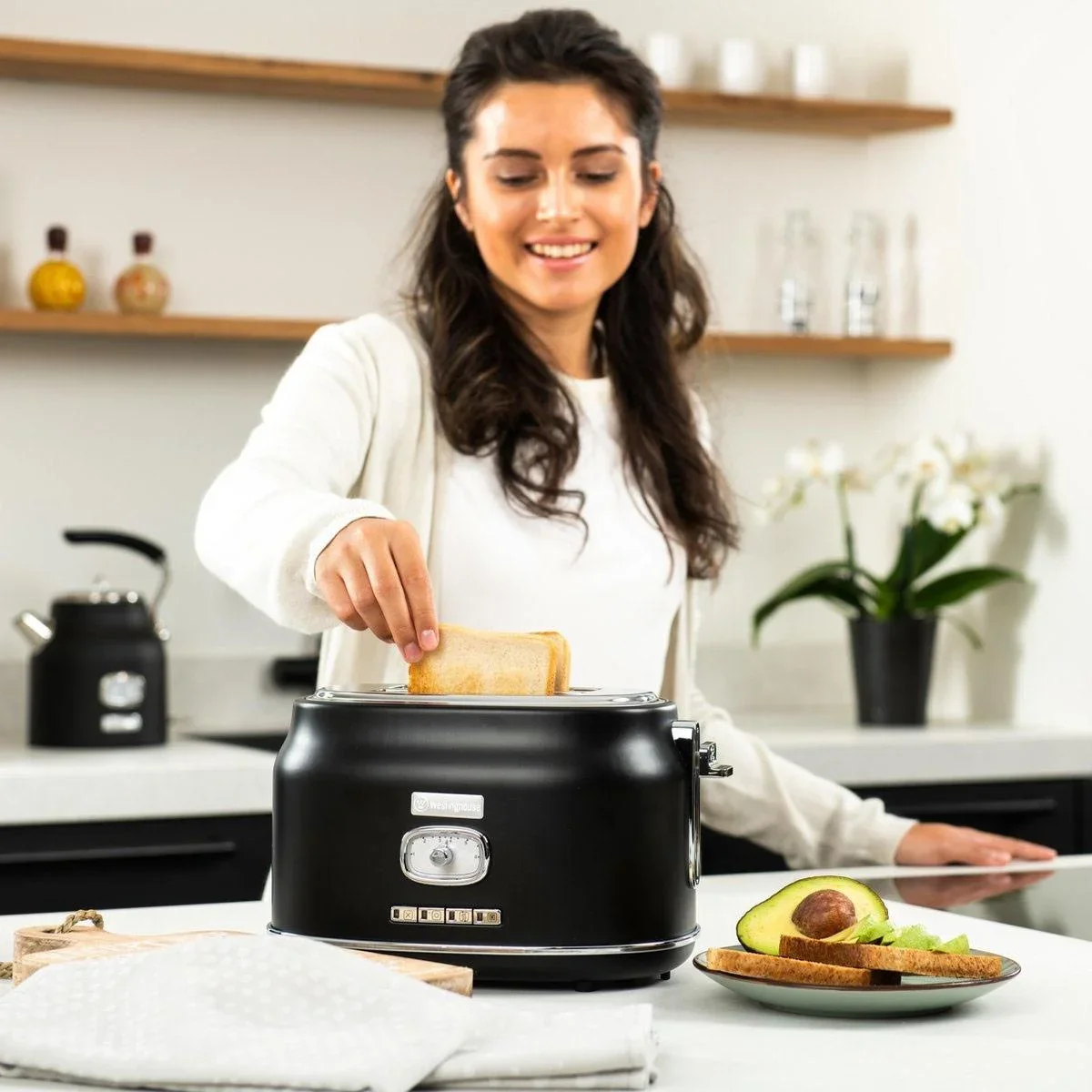 Retro-Toaster - 2-Scheiben-Toaster - Schwarz - 1