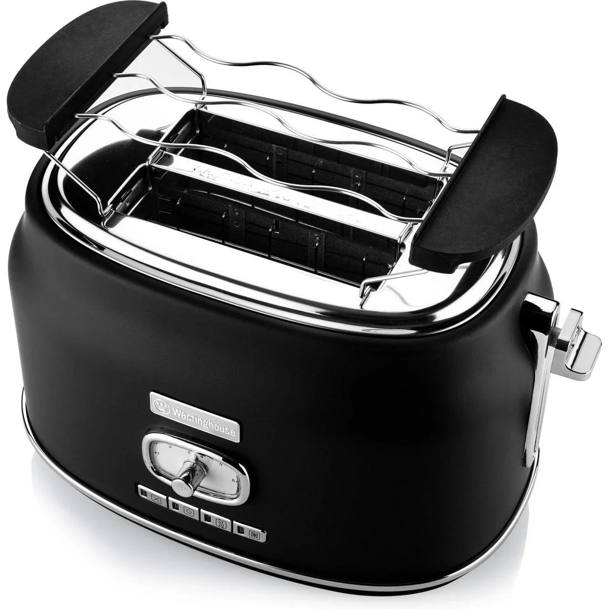 Retro-Toaster - 2-Scheiben-Toaster - Schwarz - 4