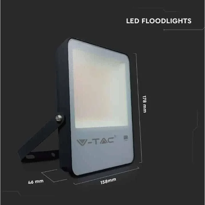 VT-32 LED-Flutlicht - 30 W - 4100 Lm - 6500K - schwarz - Extra effizient - 2