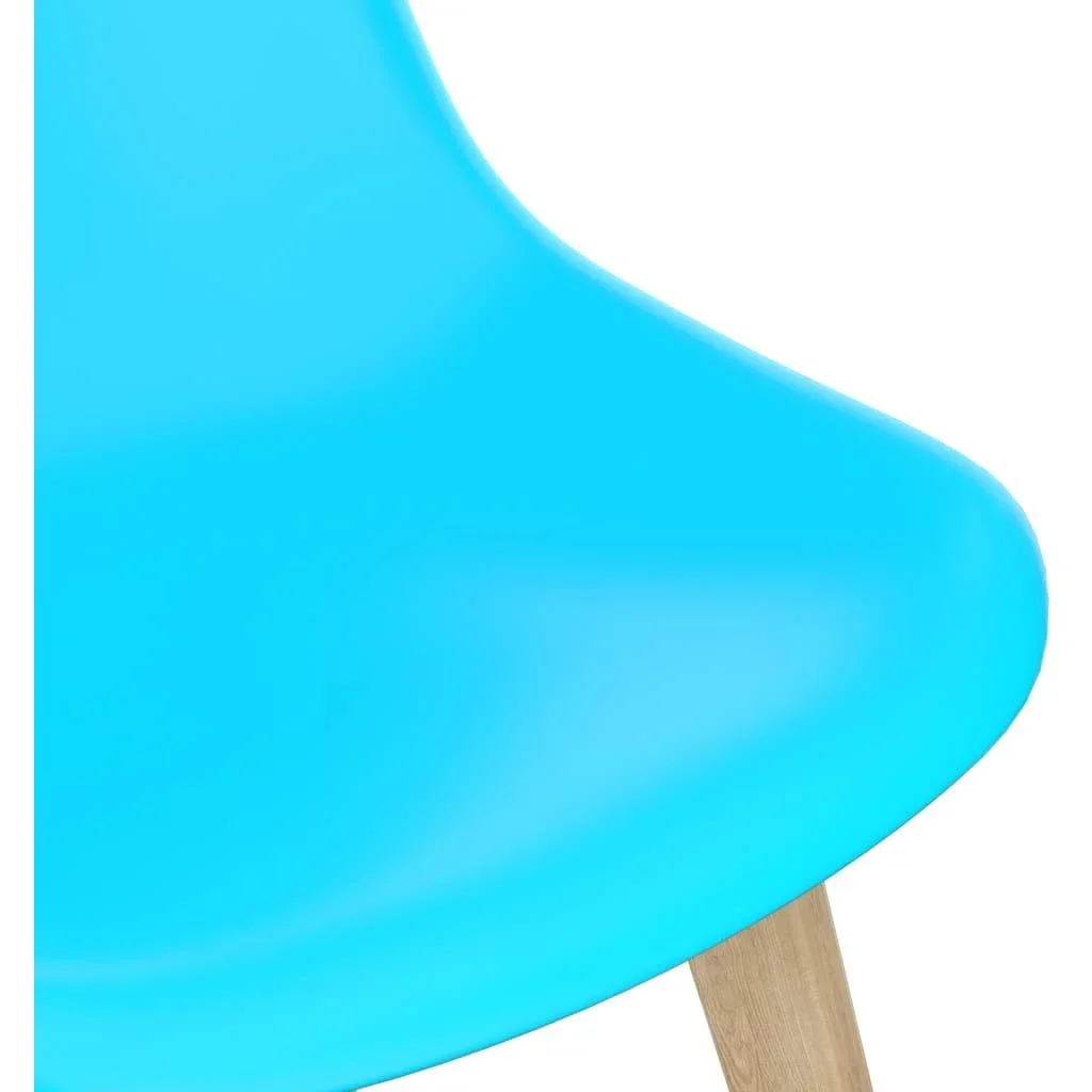 Esszimmerstühle 4tlg. Kunststoff blau - 0