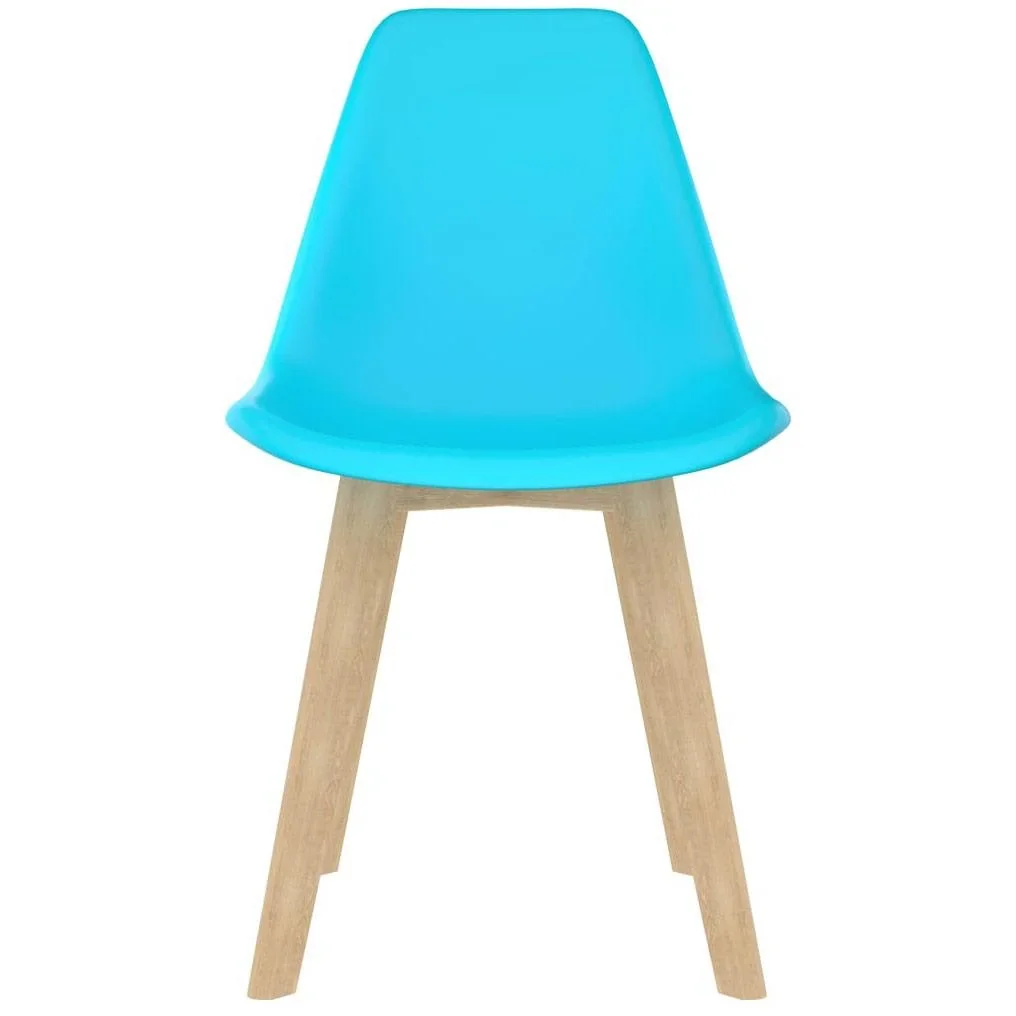 Esszimmerstühle 4tlg. Kunststoff blau - 1