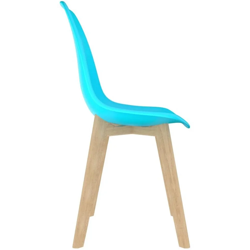 Esszimmerstühle 4tlg. Kunststoff blau - 2
