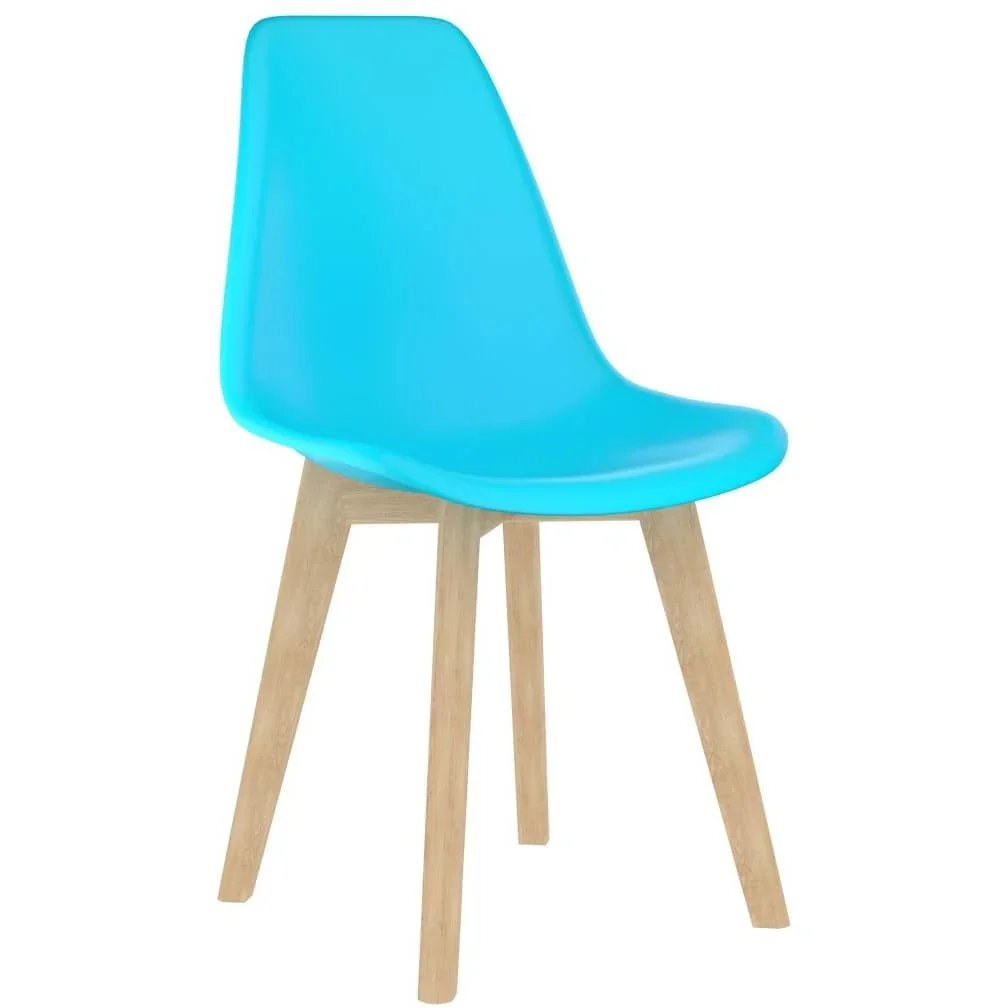 Esszimmerstühle 4tlg. Kunststoff blau - 3