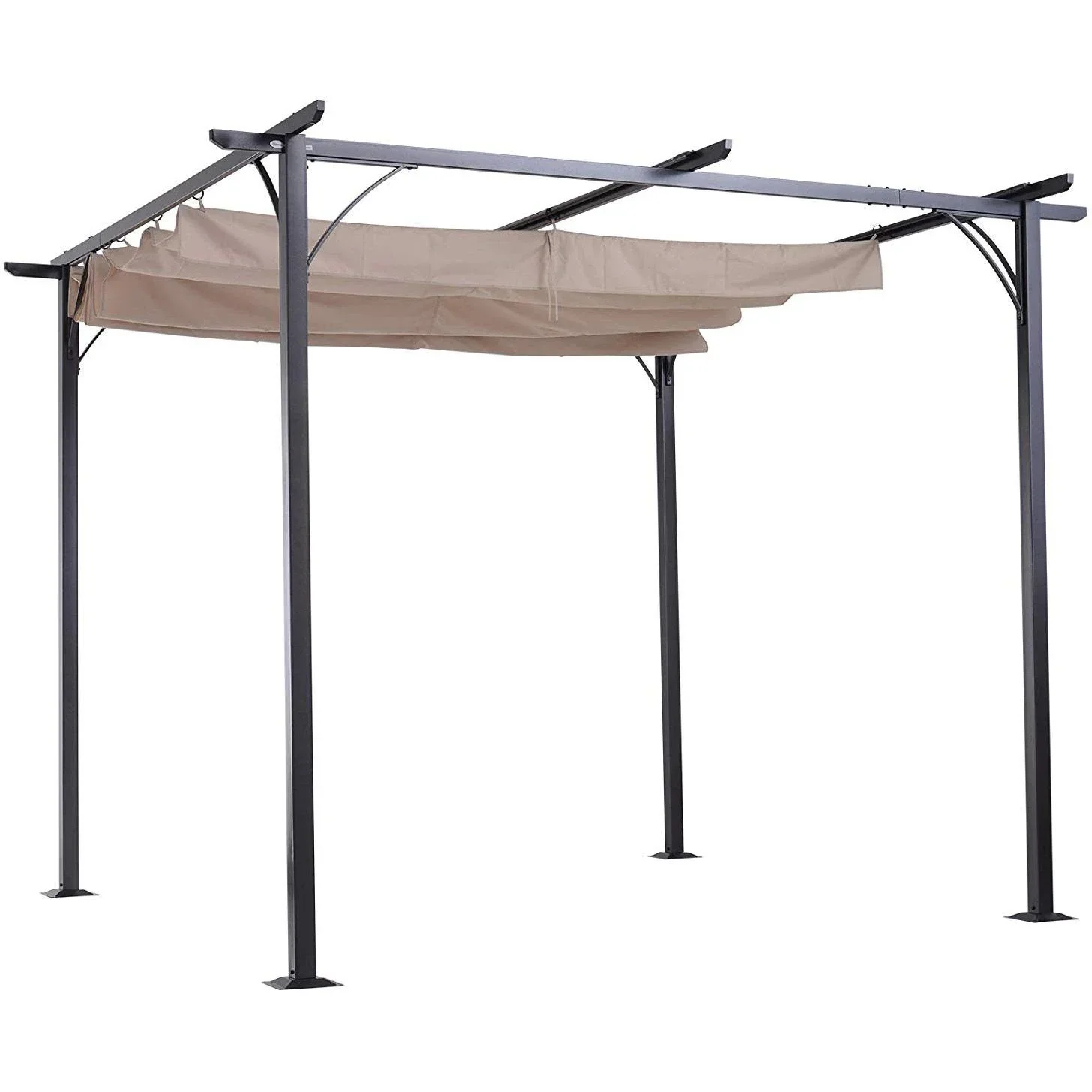 Pergola mit Schiebedach per Seilzug - 3