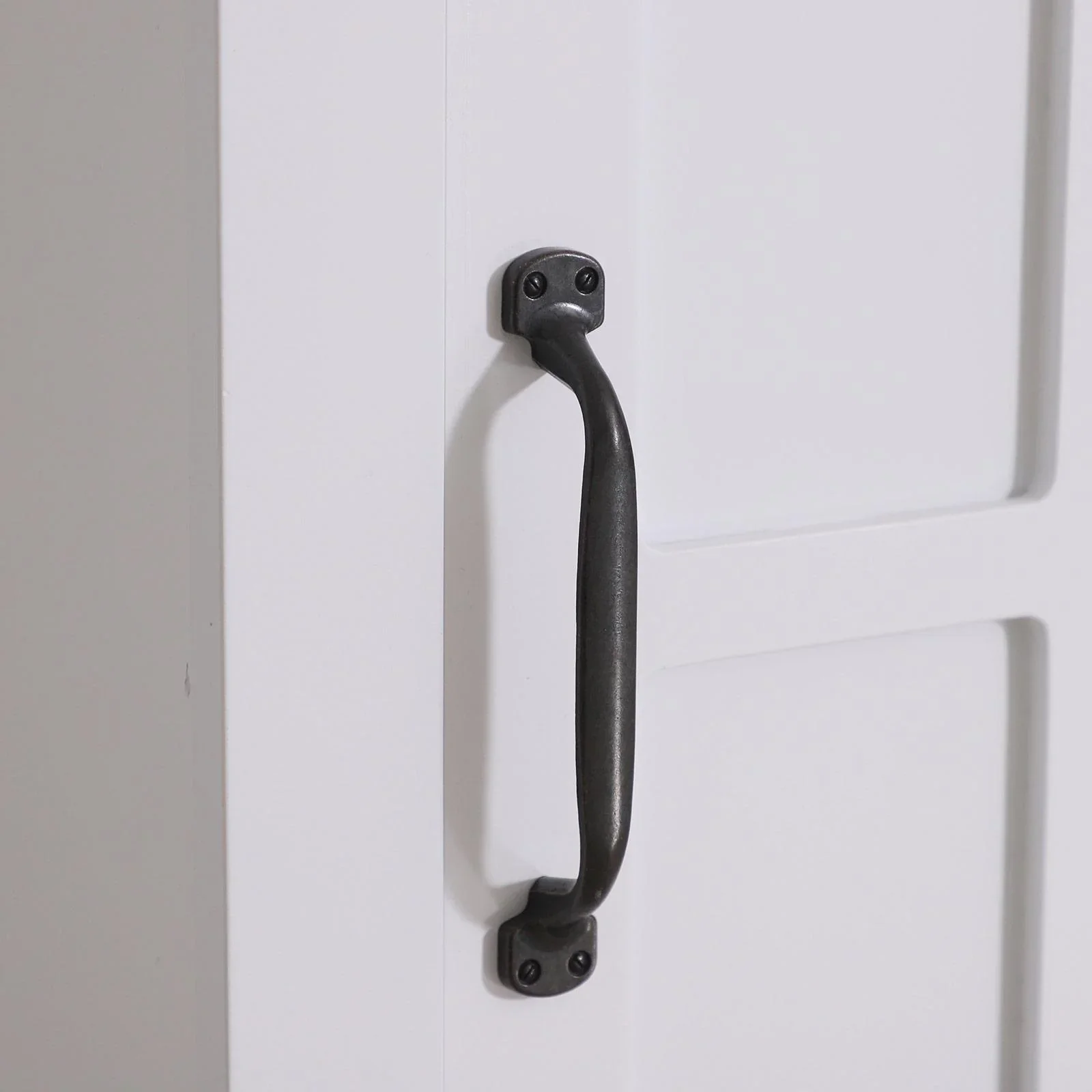 Badschrank Badezimmerschrank Wandschrank mit Spiegel vestellbare Einlegeböden Holz Weiß 40 x 30 x 170 cm - 0