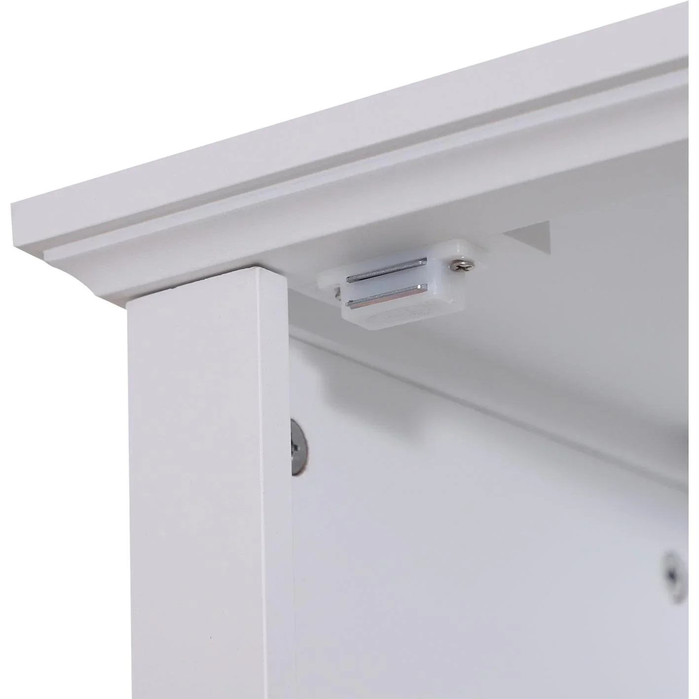 Badschrank Badezimmerschrank Wandschrank mit Spiegel vestellbare Einlegeböden Holz Weiß 40 x 30 x 170 cm - 3