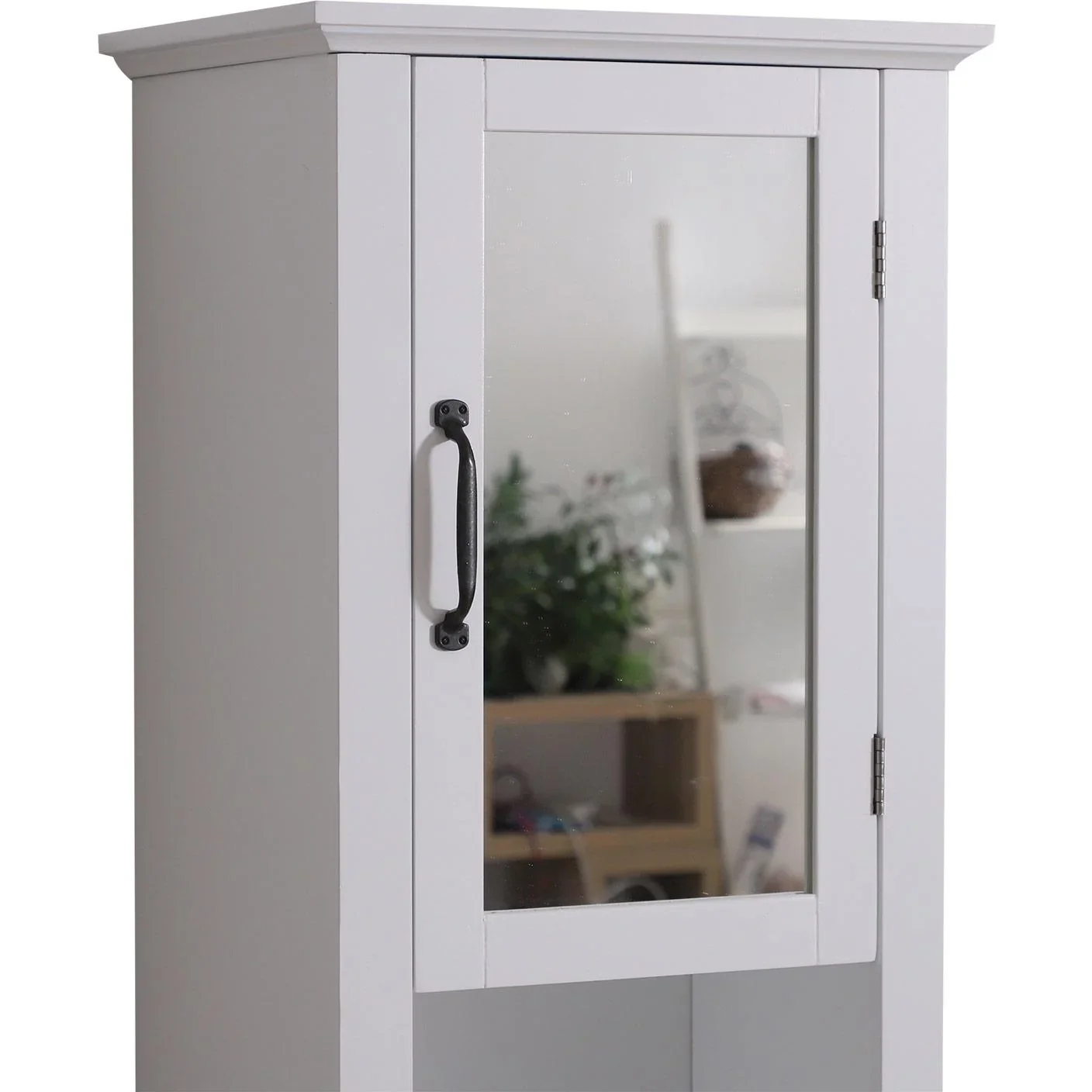 Badschrank Badezimmerschrank Wandschrank mit Spiegel vestellbare Einlegeböden Holz Weiß 40 x 30 x 170 cm - 5