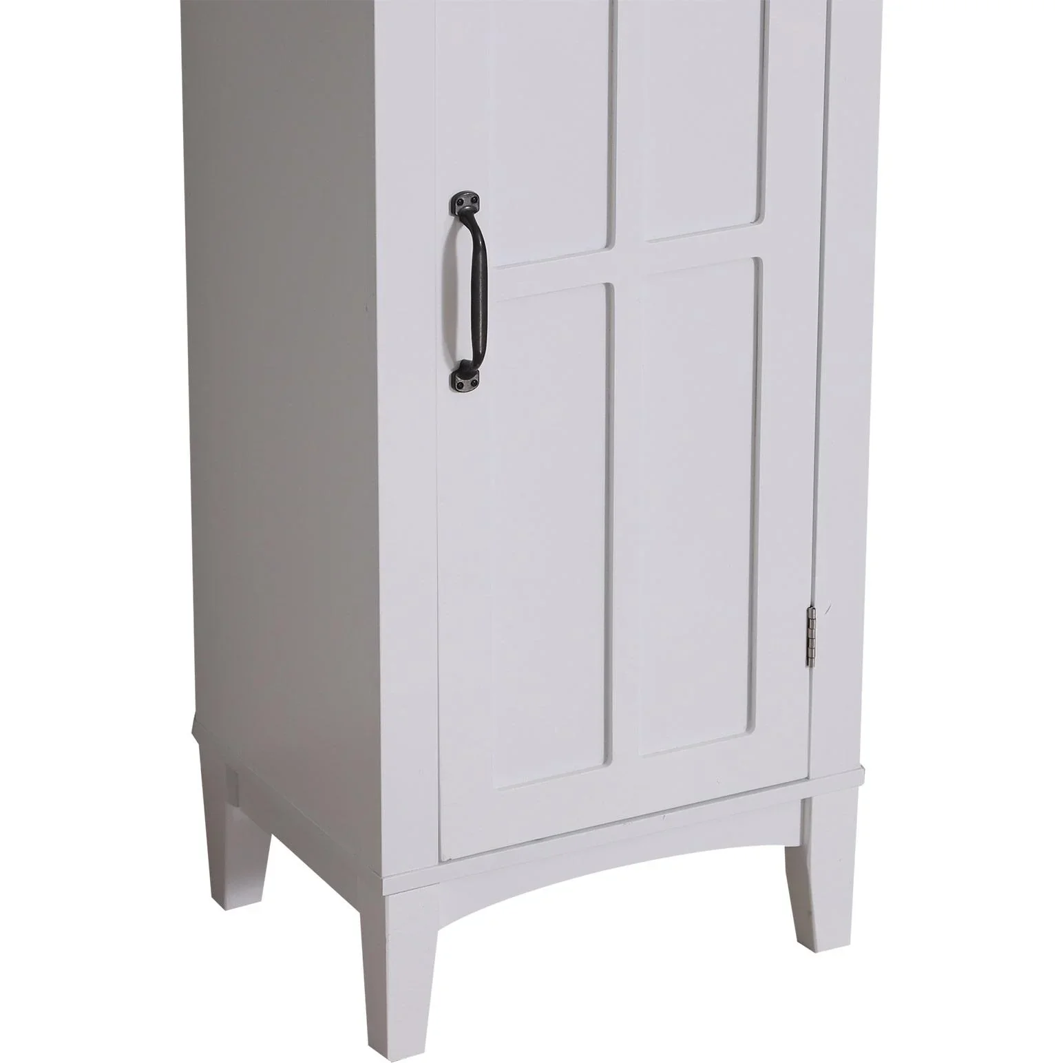 Badschrank Badezimmerschrank Wandschrank mit Spiegel vestellbare Einlegeböden Holz Weiß 40 x 30 x 170 cm - 7