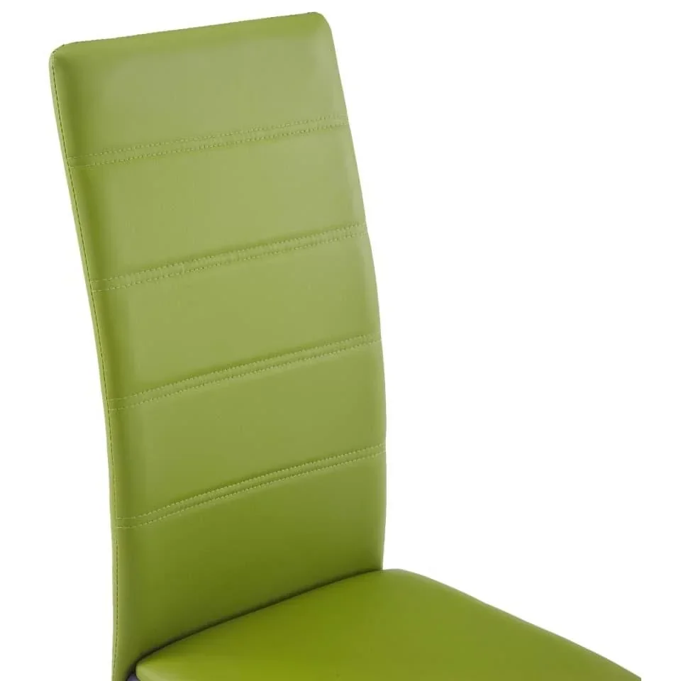 Esszimmerstühle 2 Stück Kunstleder grün - 4