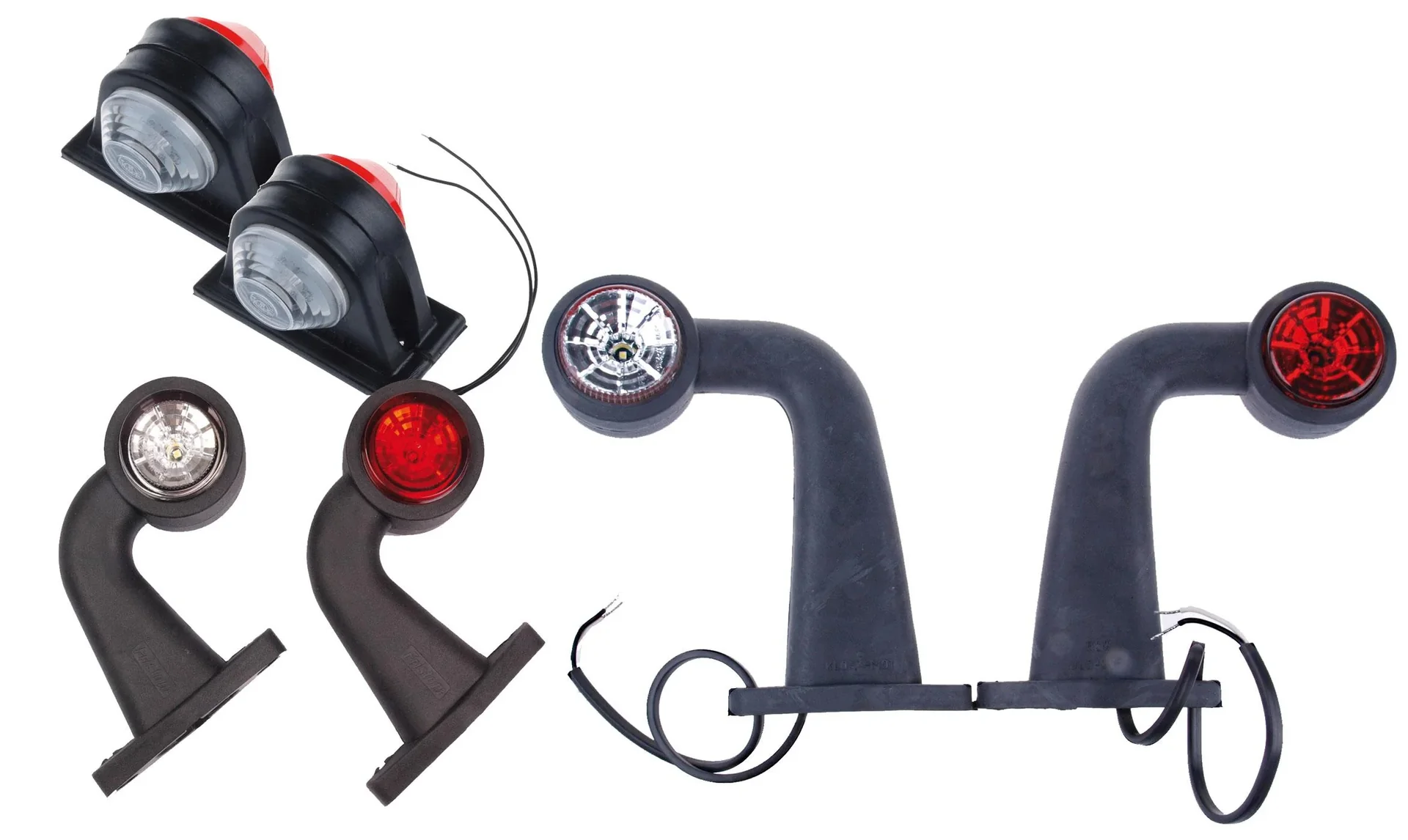 LED-Umrissleuchten mit kurzem Arm, 2er Set - 0