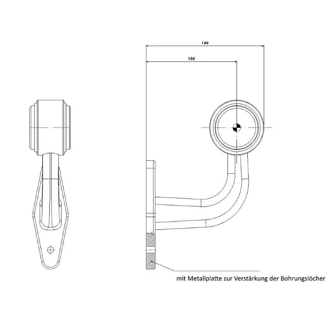 LED-Umrissleuchten mit kurzem Arm, 2er Set - 1