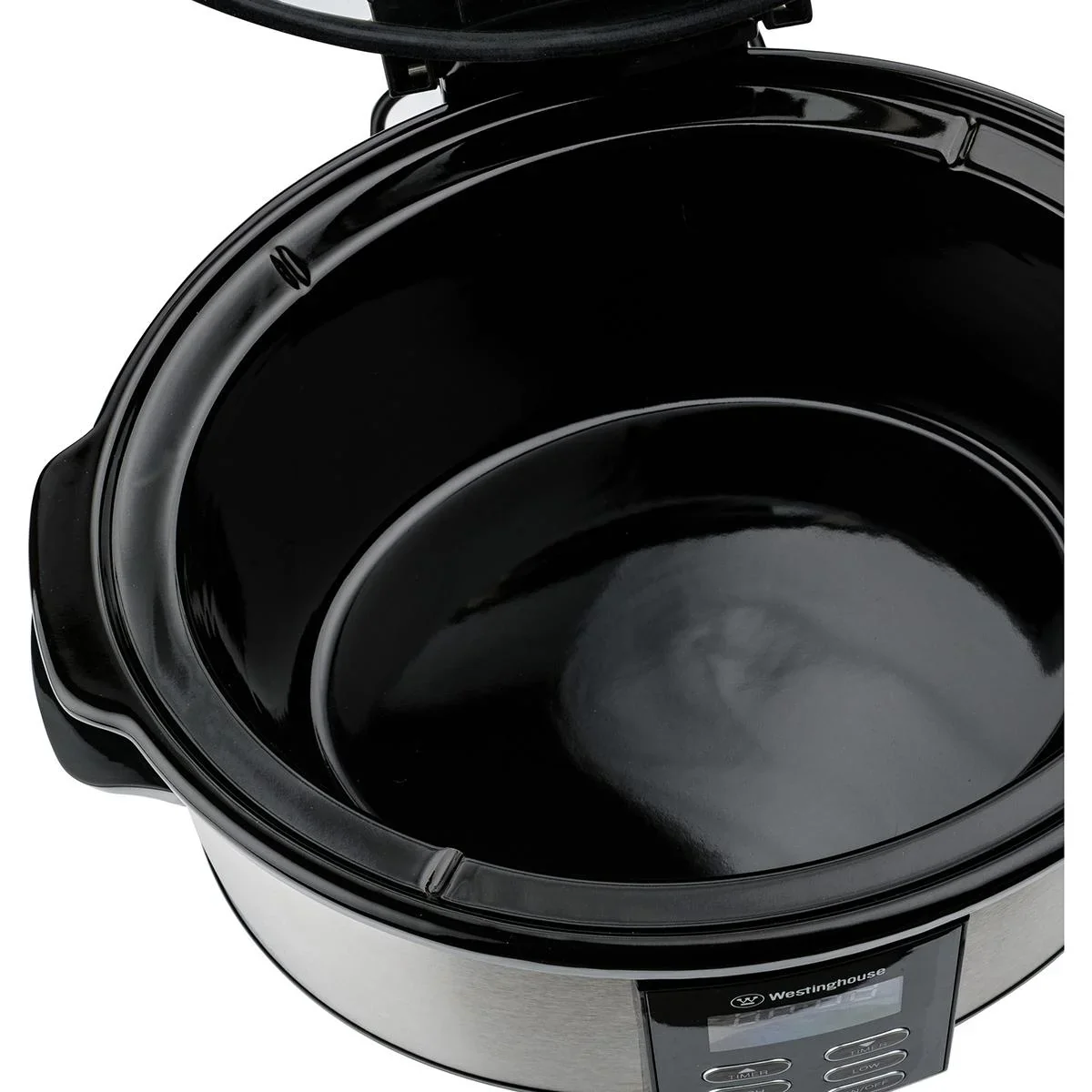 Slow Cooker - mit abnehmbarer Keramikpfanne - 6 Liter - Edelstahl - 4