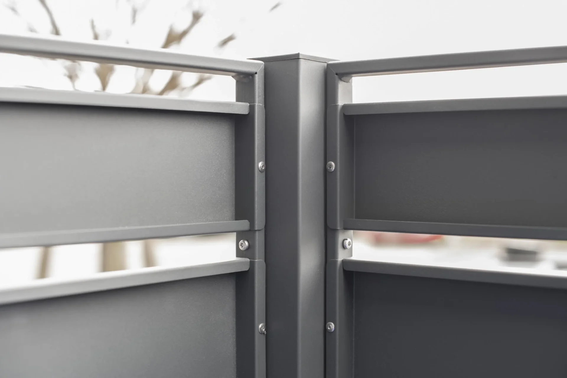 Mülltonnenverkleidung Planum 3er Box, 150 cm, anthrazit - 2