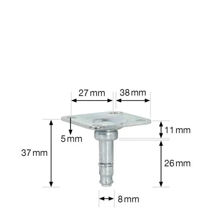 Möbelrollen/Doppelrollen 4 teilig - Ø 50 mm, Softlauffläche, Platte 42 x 42 cm, 2 mit Feststeller, Tragkraft 50 kg/Rolle - 2