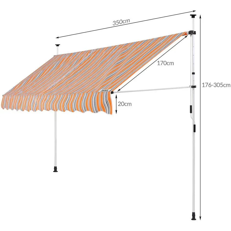 Klem Markise gelb/blau 350cm - 2
