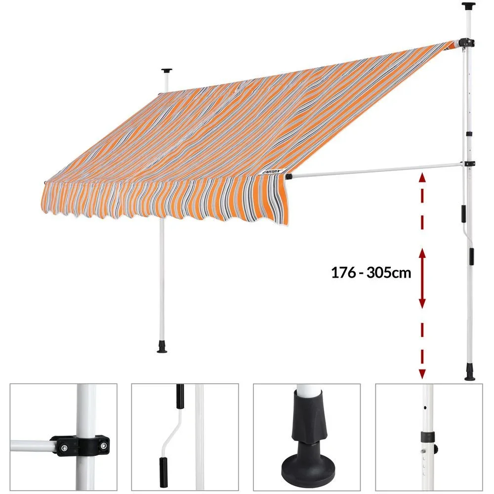Klem Markise gelb/blau 350cm - 3