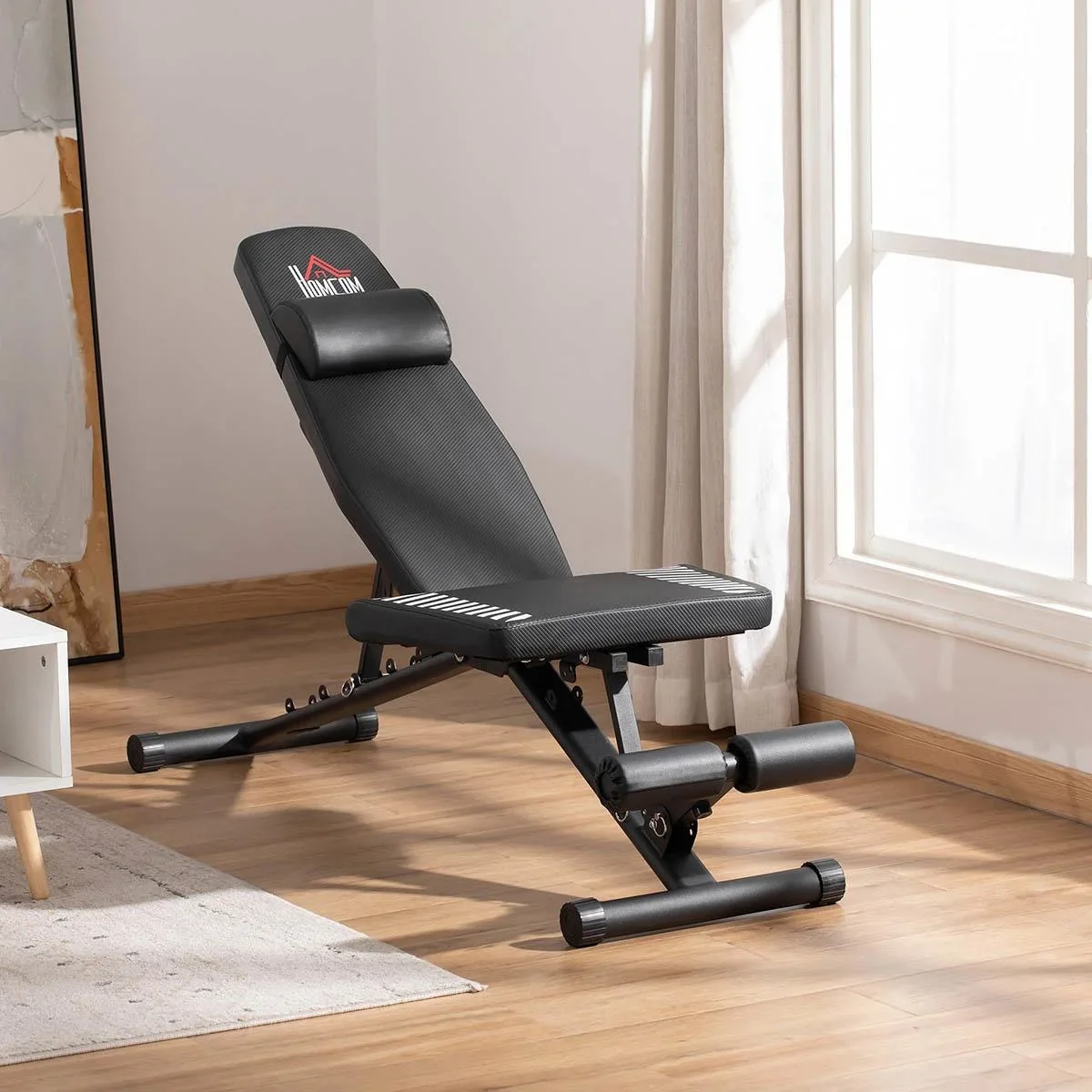 Hantelbank klappbar Multifunktion Trainingsbank verstellbare Sit Up-Bank für Heimtraining 6 Stufen Beinhalterung für Bau - 2