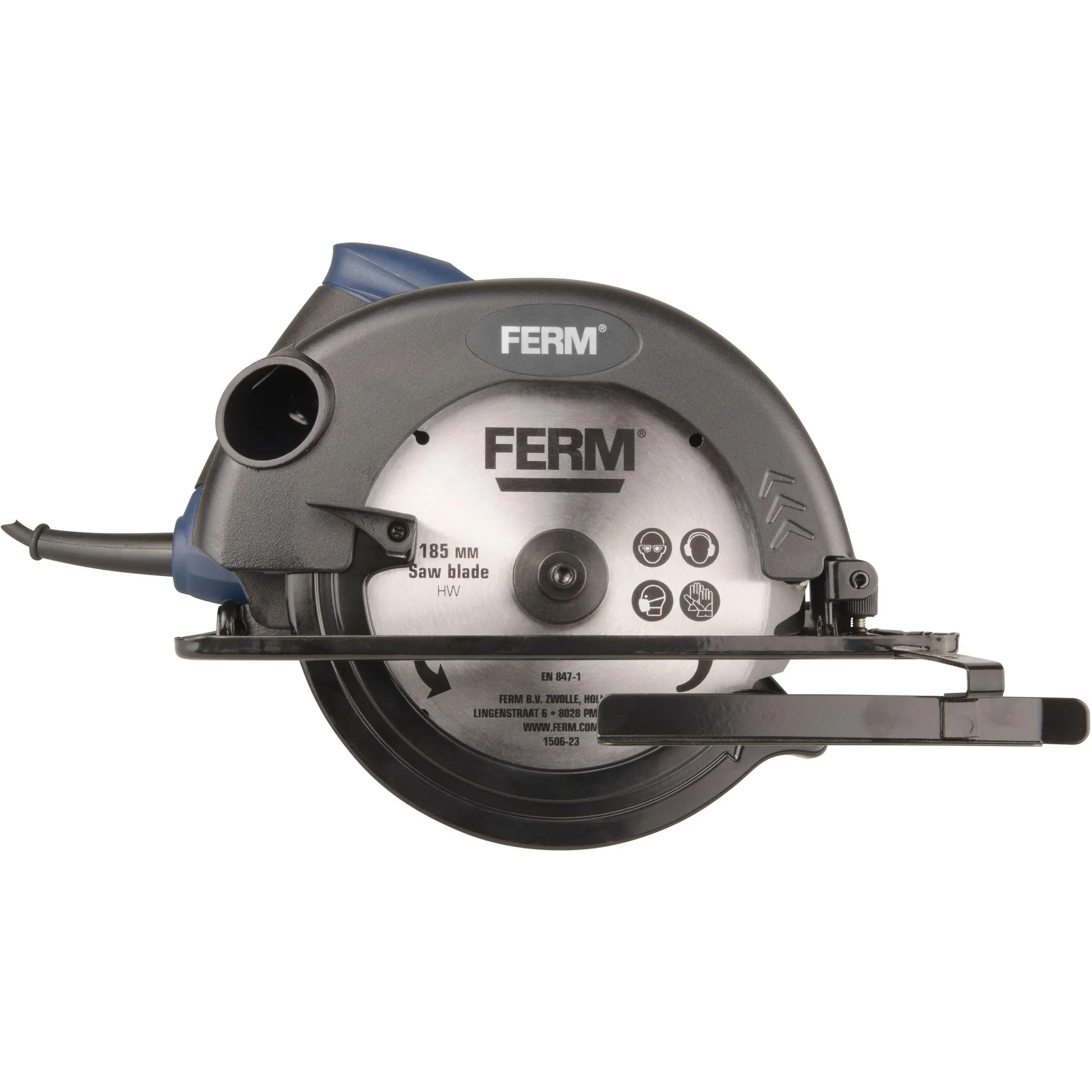 CSM1039 Kreissäge 1200W - 185mm - Spindelarretierung - Parallelführung - verstellbare Fußplatte (45 und 90 Grad) - Inkl. - 2