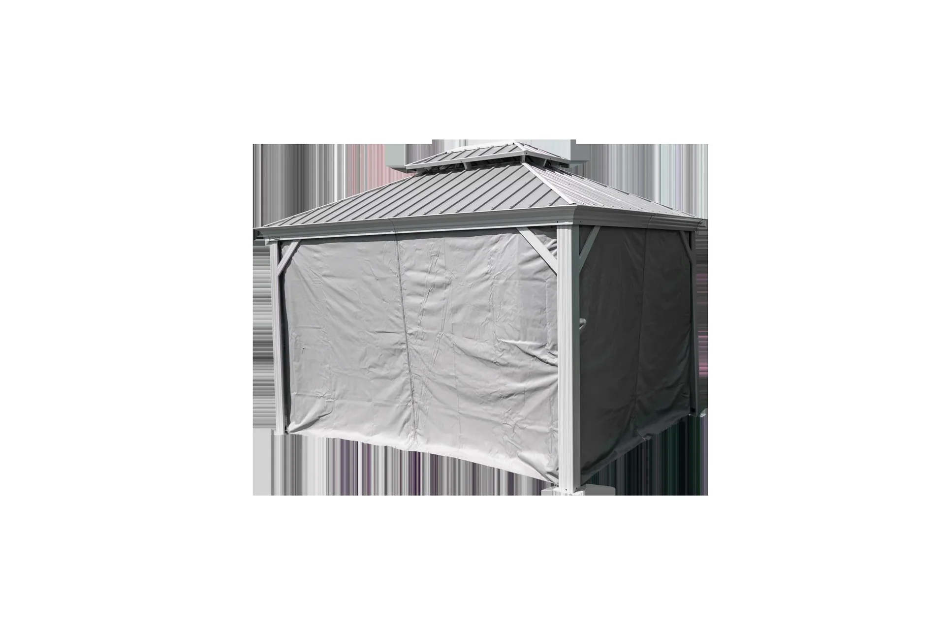 Pavillon Vorhänge Messina 10x12 ft aus Polyester, braun - 1
