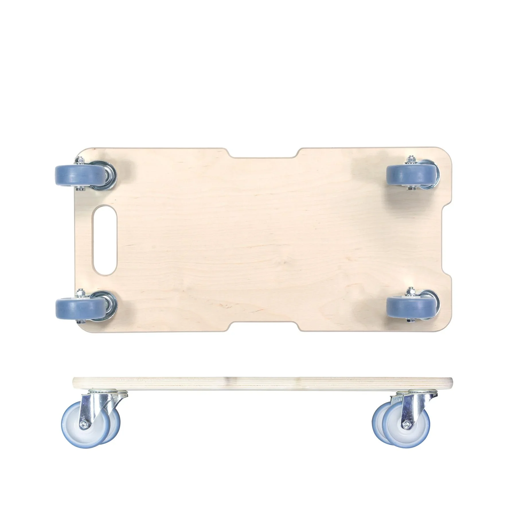 Transporthilfe MM 1325, 59 x 29 x 11 cm, softe Rollen Ø 75 mm, Rollenlager, Multiplex Birke FSC®, Tragkraft 300 kg - 5