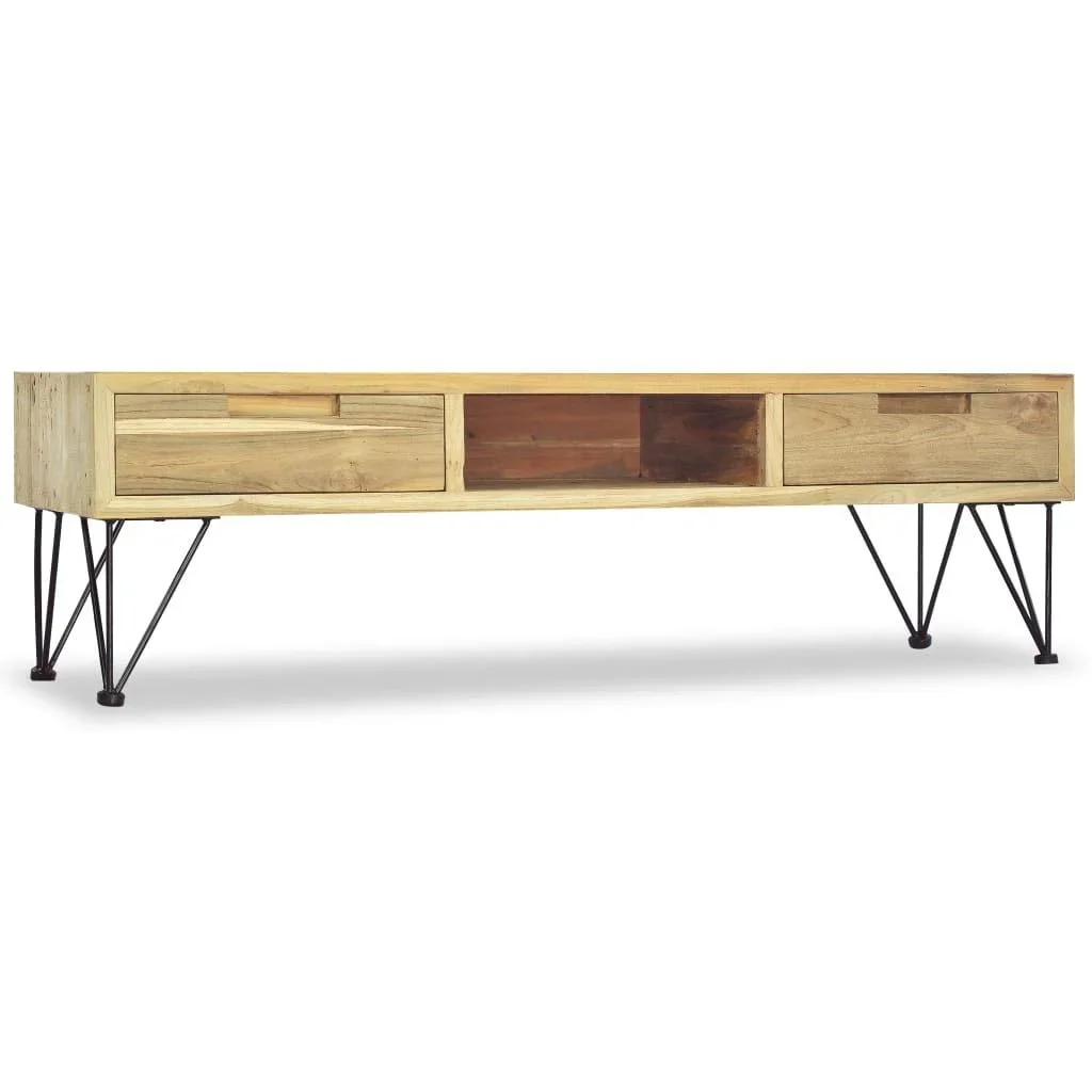 TV-Schrank 120x35x35 cm massiv Teak - 0