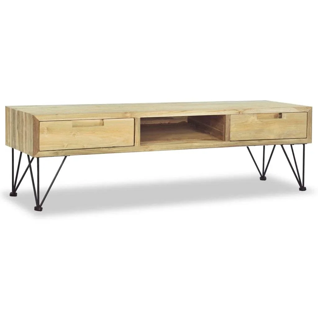 TV-Schrank 120x35x35 cm massiv Teak - 1