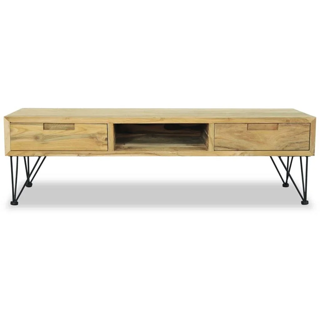 TV-Schrank 120x35x35 cm massiv Teak - 2