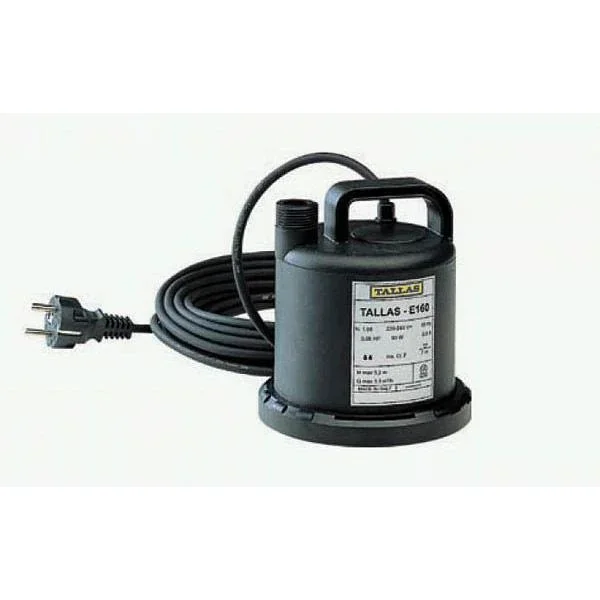 Flachwasser-Tauchmotorpumpe E 160 NA, flachansaugend bis 3 mm, 90 Watt - 0