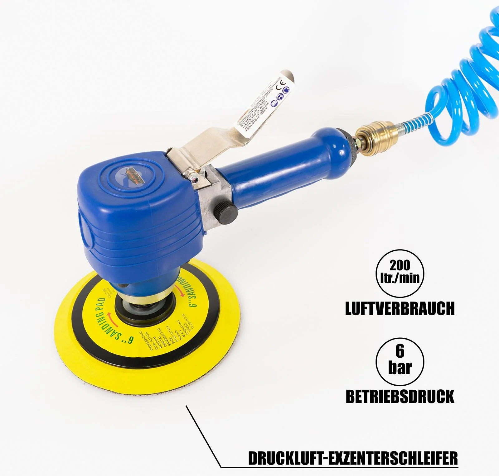 Druckluft-Exzenterschleifer, 15 cm - 4