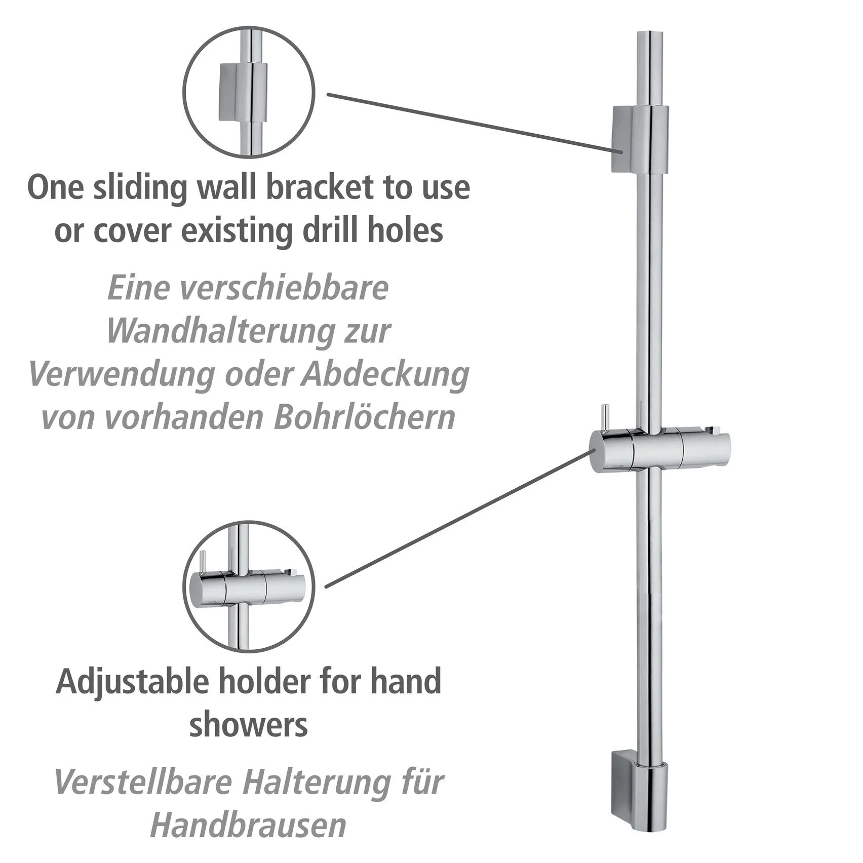 Duschstange Classic Chrom 70 cm - 2