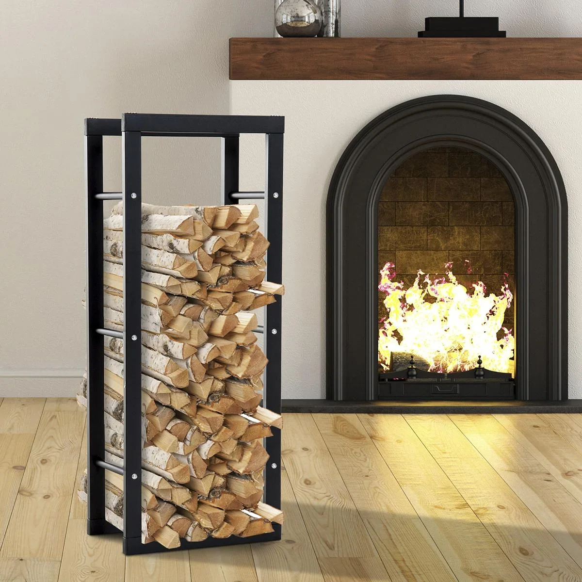 Kaminholzständer schwarz - 2