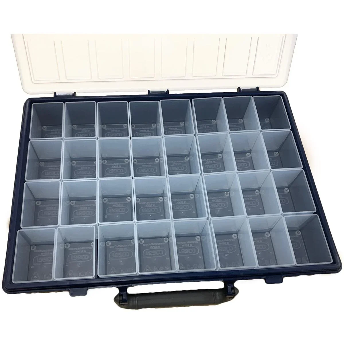 NL Sortimentskasten / Aufbewahrungsbox - Enthält 32 herausnehmbare Schalen - 26,1 x 33,8 x 5,7 cm - 4