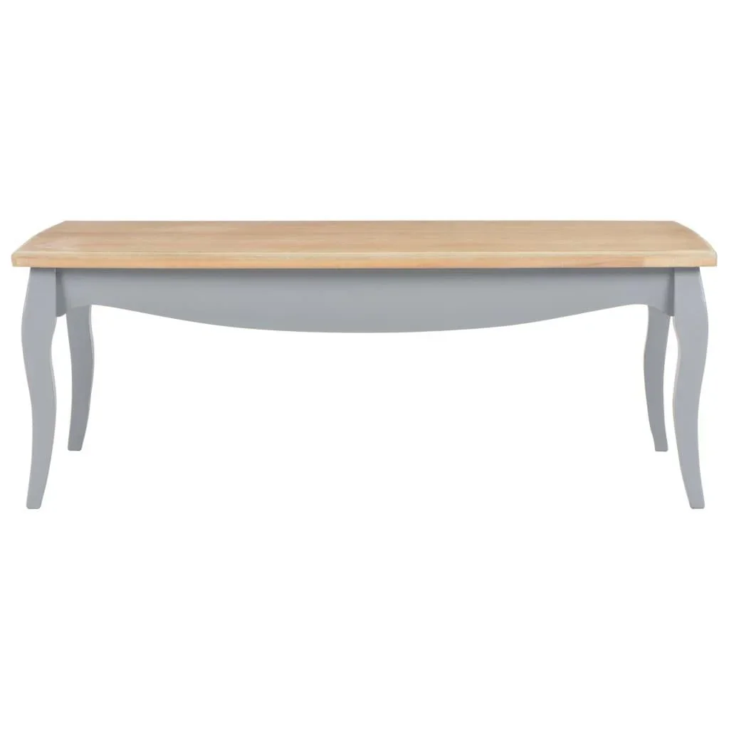 Couchtisch 110x60x40 cm Kiefer massiv grau und braun - 1