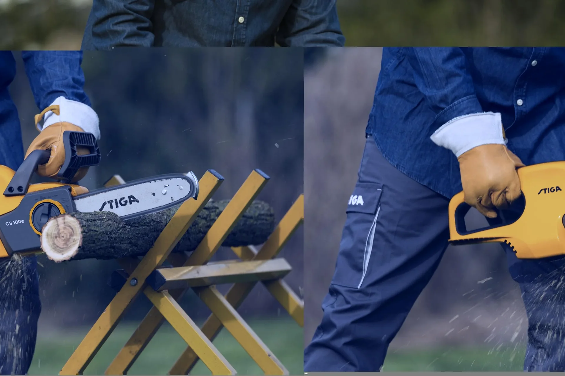 Akku-Kettensäge CS 100e Kit, Inklusive Akku 20 V (4 Ah) und Ladegerät - 1