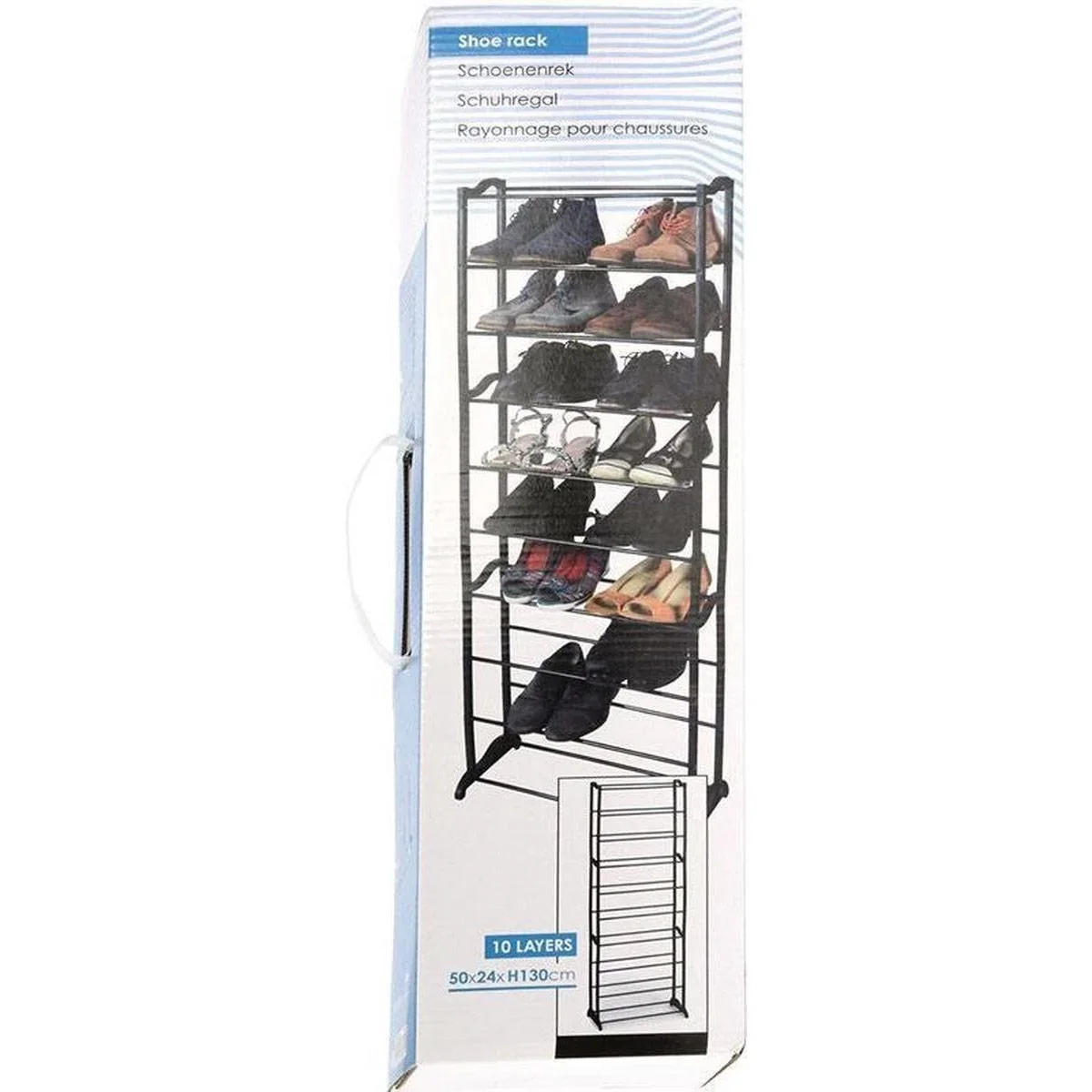 Storage Solutions Schuhregal - 10 Schichten - Metall - Schwarz - 2