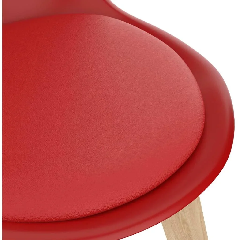 Esstischstühle 2tlg. Kunststoff rot - 1