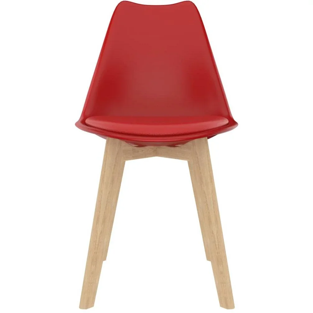 Esstischstühle 2tlg. Kunststoff rot - 3