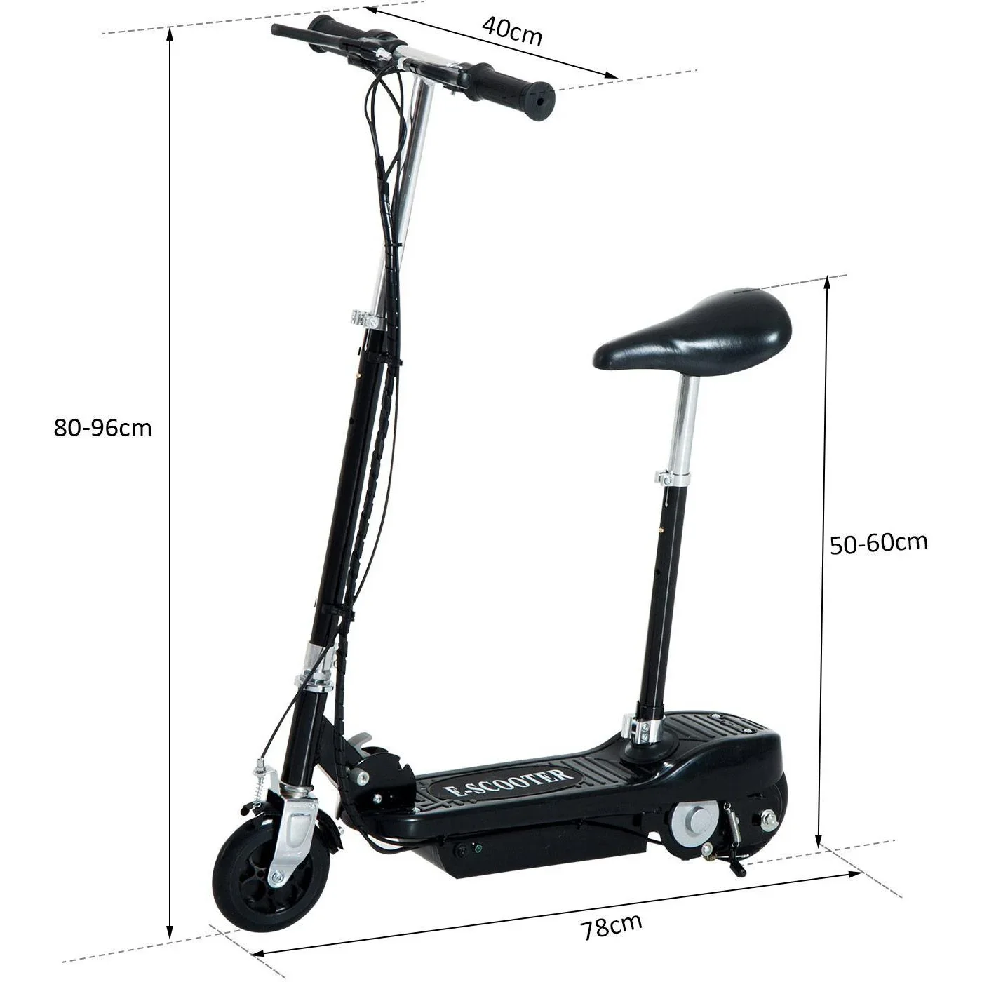 Elektroroller Kinderroller Cityroller 120W Schwarz - 1