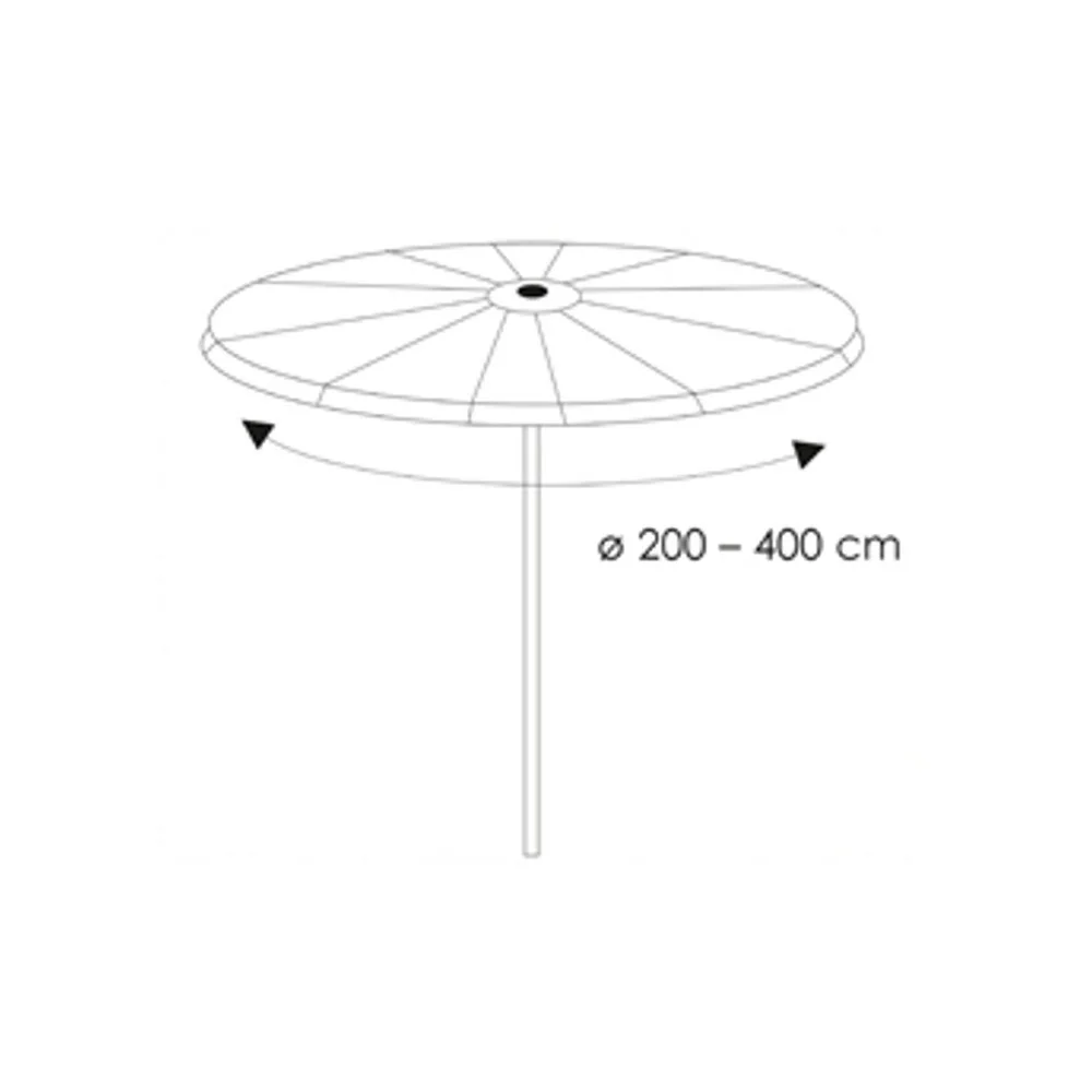 Schutzhülle transparent Gartenschirm,Øca.200-400,ca.30x193-0