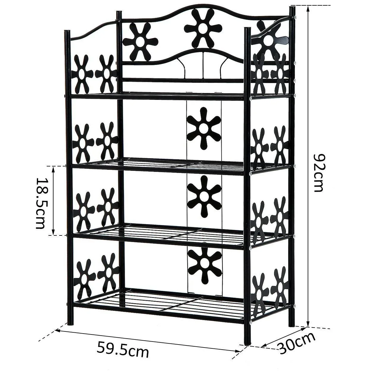 Standregal 4 Etagen Metallregal - 1